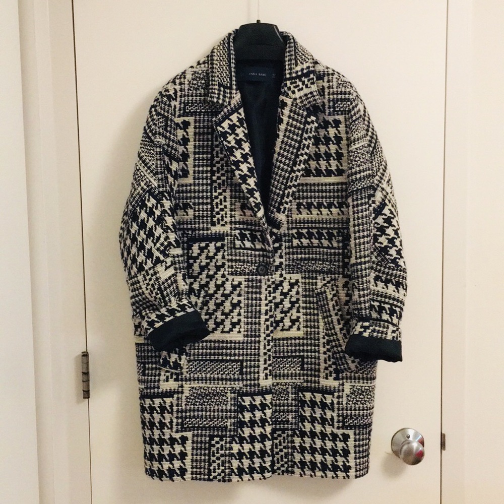 Final SALE！NWOT Zara casual Tweed wool blend coat！